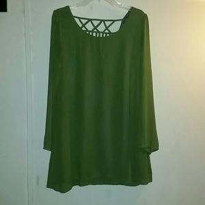 Shift dress with cage back detail